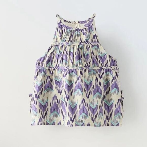 Zara Girls Printed Sleeveless Top/Blouse(Size 13-14yrs) - Picture 1 of 7